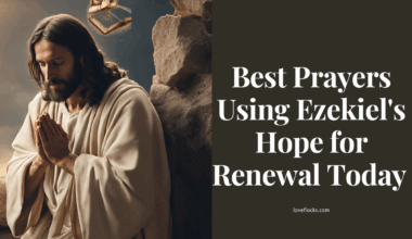 An image of Jesus on the mount, representing the necessity of prayer, showing him praying on the mount.
