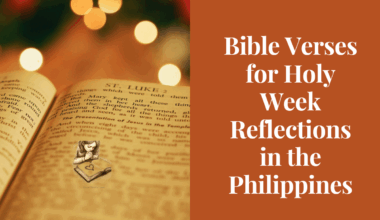 Bible Verses for Holy Week Reflections in the Philippines