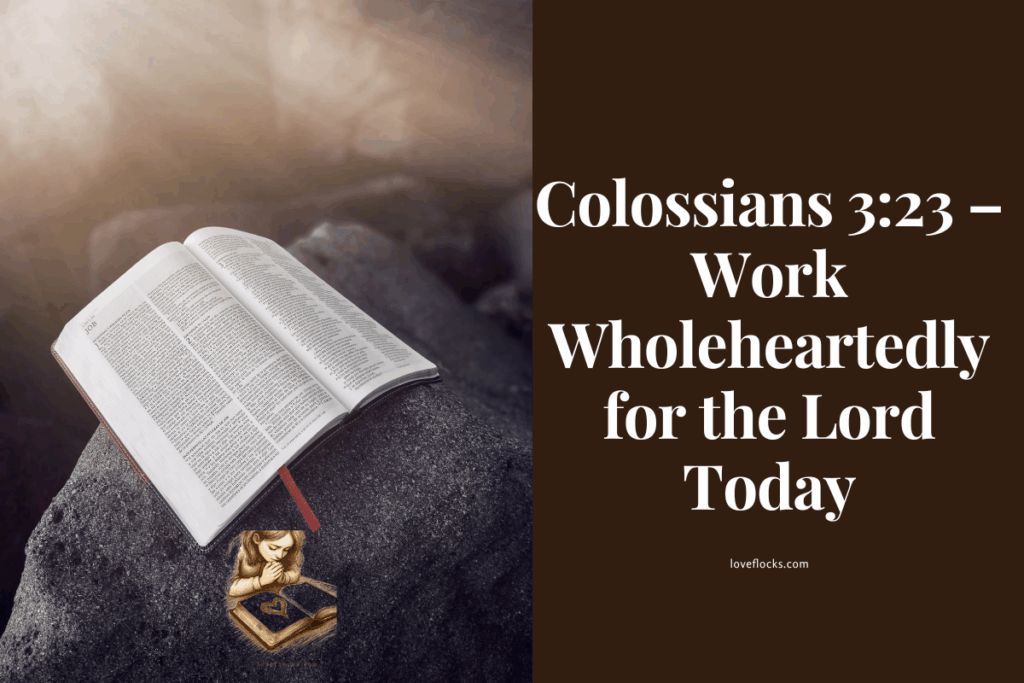 An open bible on the rock with a breaking sunlight.