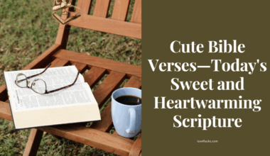 An open bible on a wooden chair with glasses and a cup of coffee.