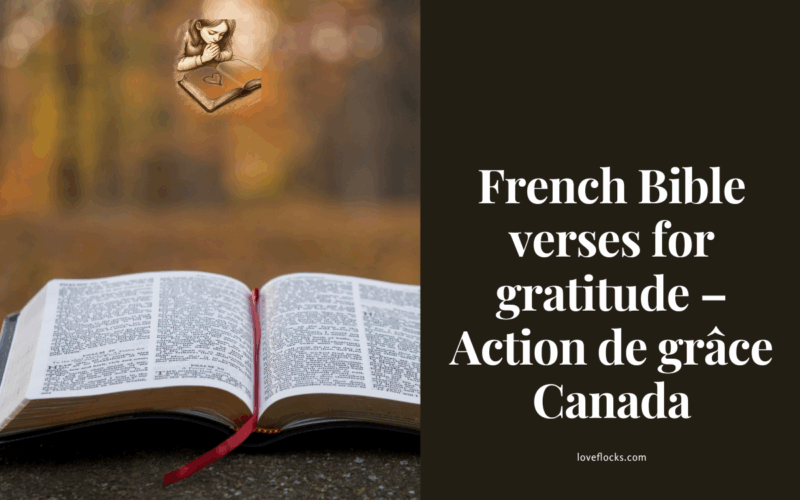 French Bible verses for gratitude – Action de grâce Canada