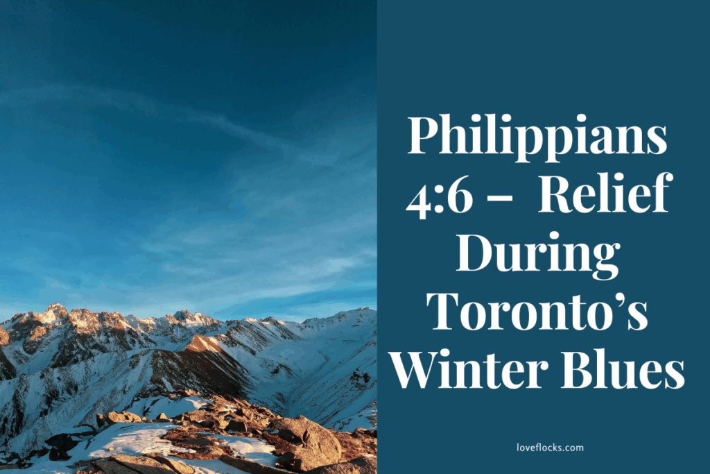Philippians 4:6 –  Relief During Toronto’s Winter Blues