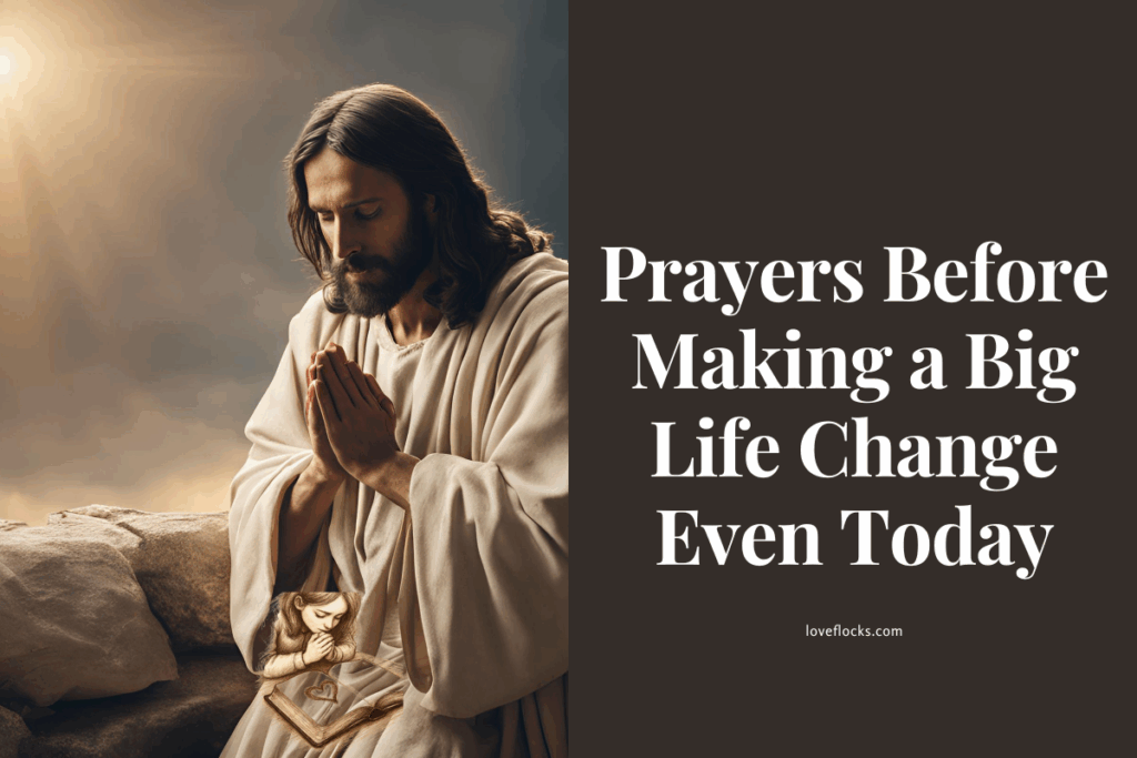 Jesus in quiet prayer at sunrise on the mount, seeking God’s direction before a major life transition