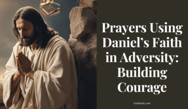 An image of Jesus on the mount, representing the necessity of prayer, showing him praying on the mount.