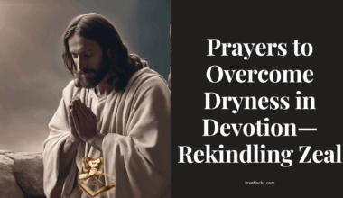 An image of Jesus on the mount, representing the necessity of prayer, showing him praying on the mount.