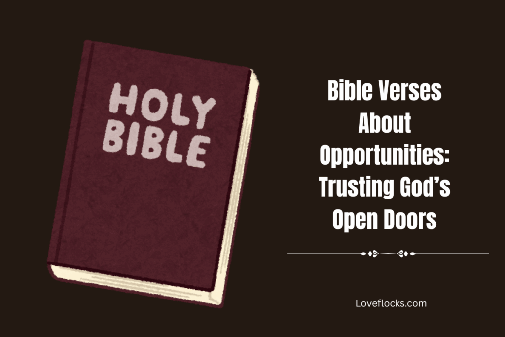 Bible Verses About Opportunities: Trusting God’s Open Doors