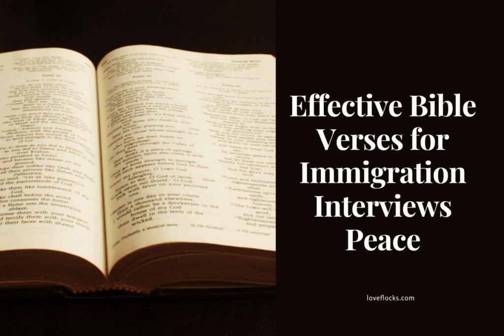 Effective Bible Verses for Immigration Interviews Peace