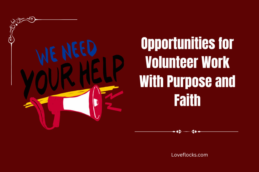 Opportunities for Volunteer Work With Purpose and Faith