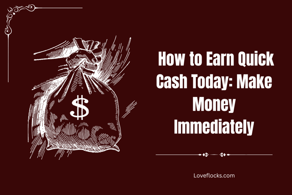 How to Earn Quick Cash Today: Make Money Immediately