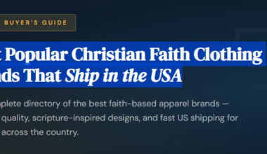 Most Popular Christian Faith Clothing Brands That Ship in the USA